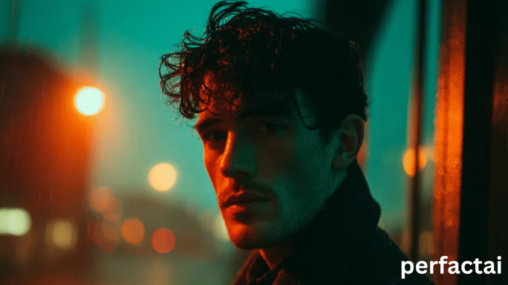 The Quiet Echo of Loneliness: A Man Alone on a Night Street