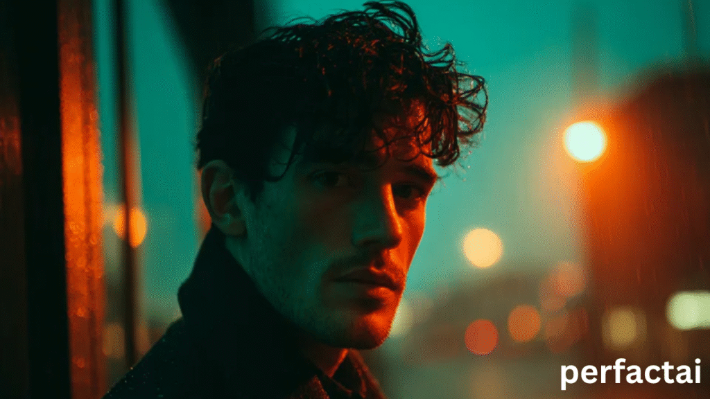 The Quiet Echo of Loneliness: A Man Alone on a Night Street